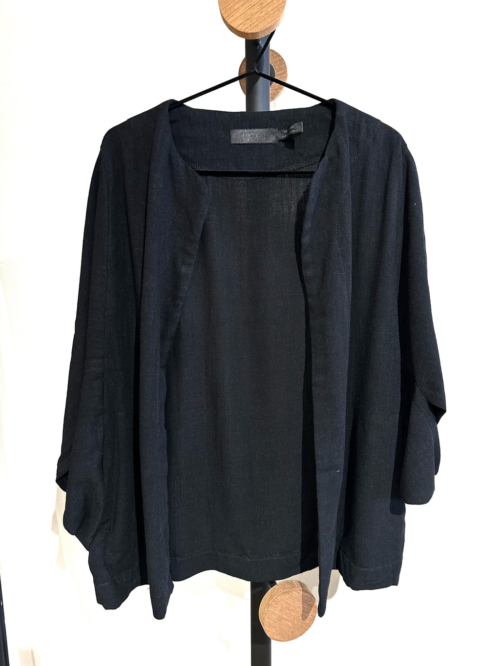 kimono - Sissy -Black Linen Look