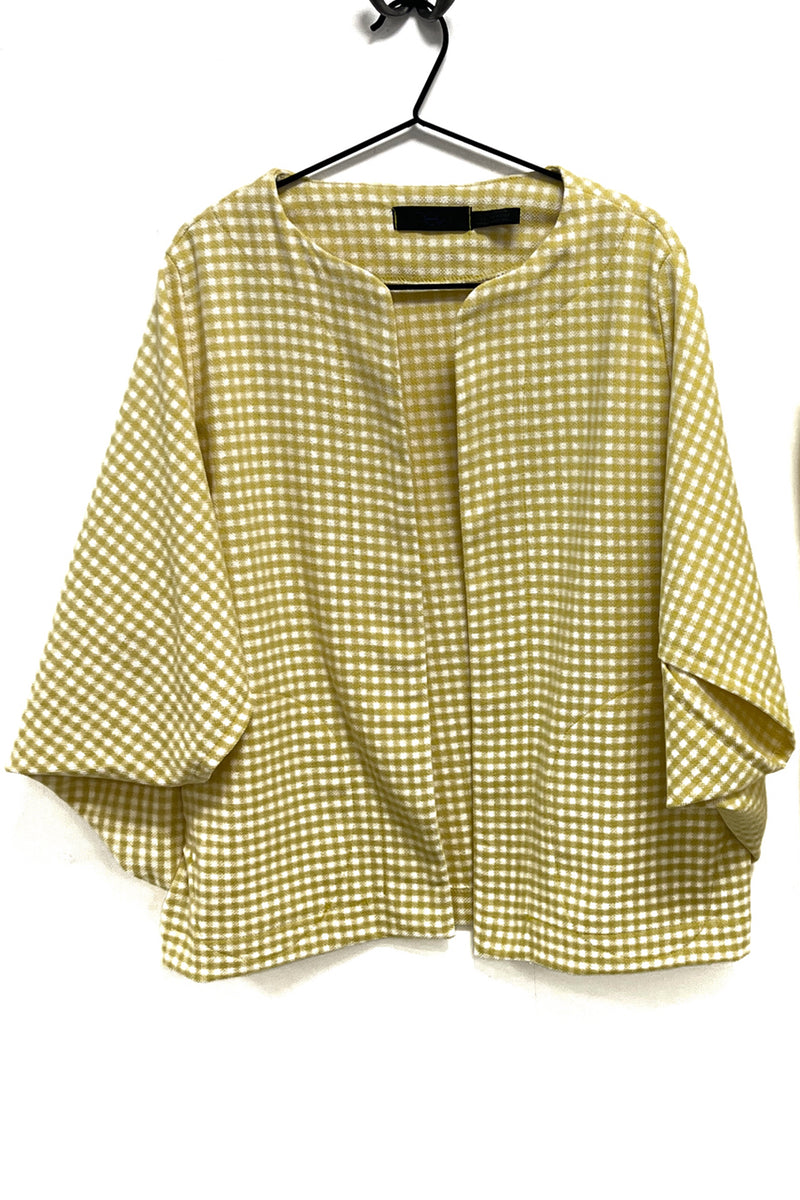 Kimono - Buttermilk Gingham Cotton Jacket