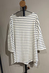 Darletta - Luna Jersey Cream & Navy Striped Sweater