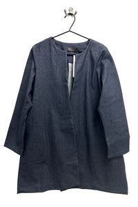 classy chic dark denim flair jacket baggy rew clothing