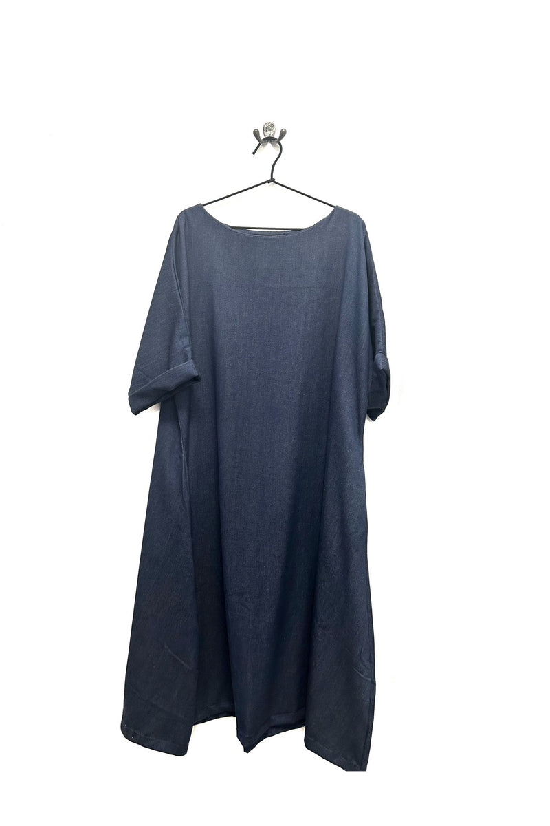 classy timeless denim dress  unique style lagon rew clothing